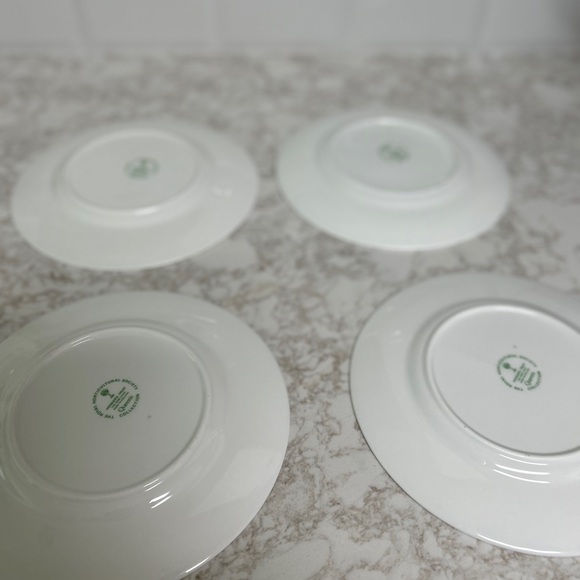 4 Queens Royal Horticultural Society Collection Salad Plates bone china England - Picture 2 of 14